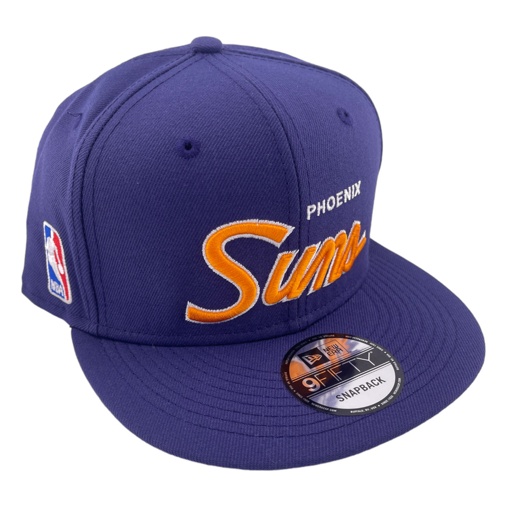 New Era Phoenix Suns Script Up Logo Purple/Grey UV NBA 9FIFTY Snapback Hat
